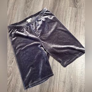 Velour biker shorts
